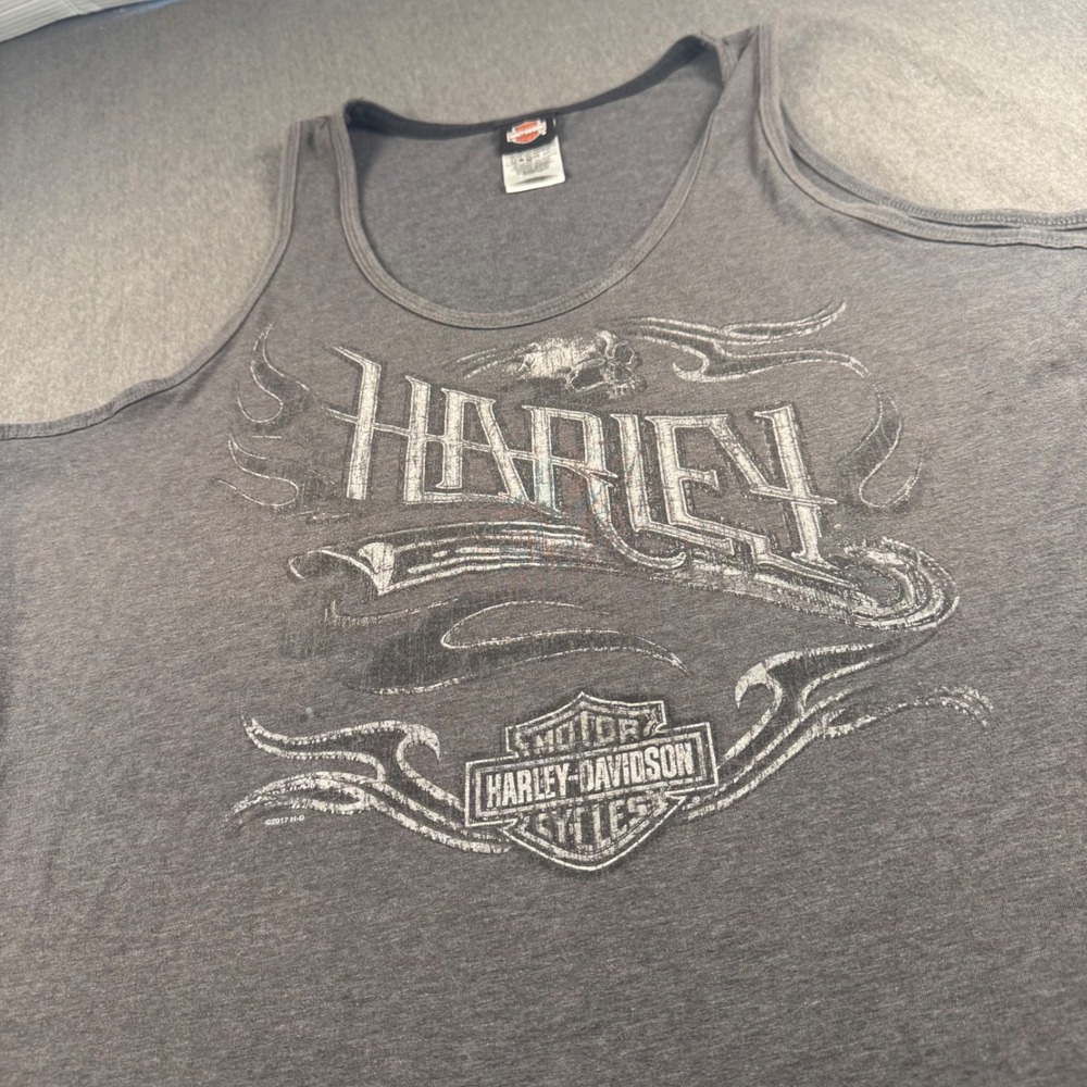 Harley-Davidson Barnett El Paso Texas Graphic Tank Top Mens 2X Charcoal Gray